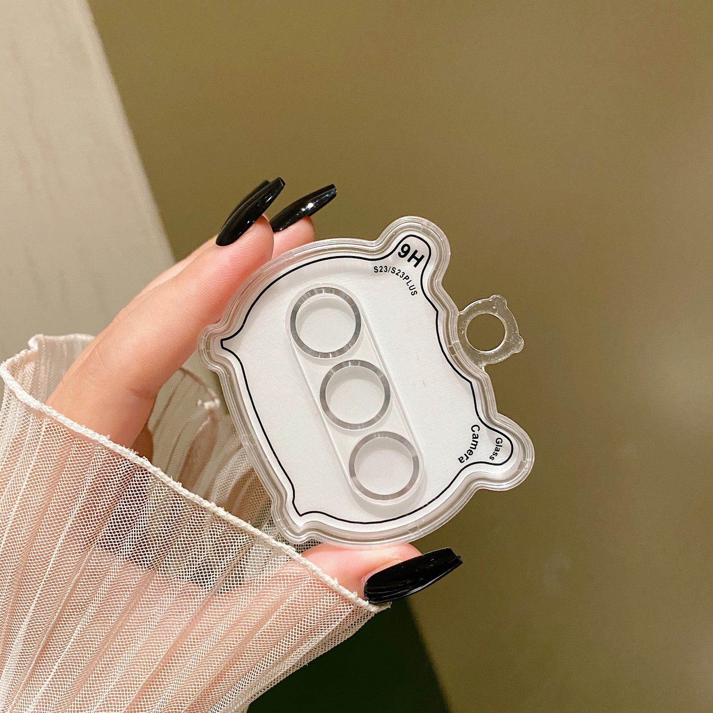 Uniqkart For Samsung Galaxy S23 / S23+ Camera Lens Protector CD Texture Tempered Glass Back Lens Film - Silver