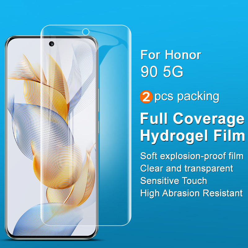 IMAK 2Pcs  /  Set Hydrogel Film III for Honor 90 Phone Screen Protector HD Transparent Soft TPU Screen Film