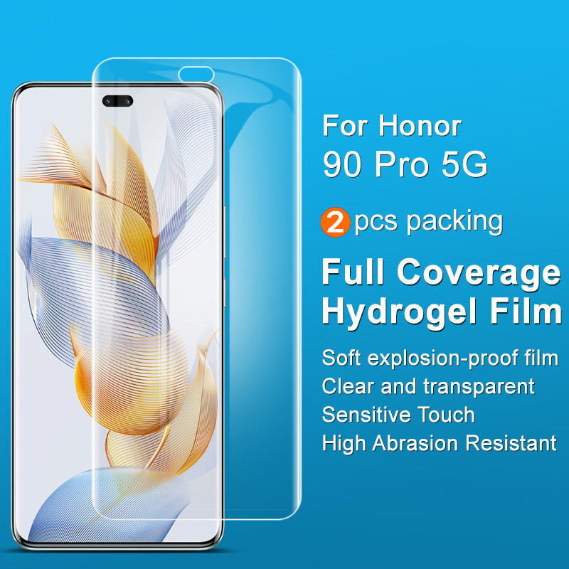 IMAK 2Pcs  /  Set Hydrogel Film III for Honor 90 Pro Soft TPU Screen Protector HD Transparent Screen Film