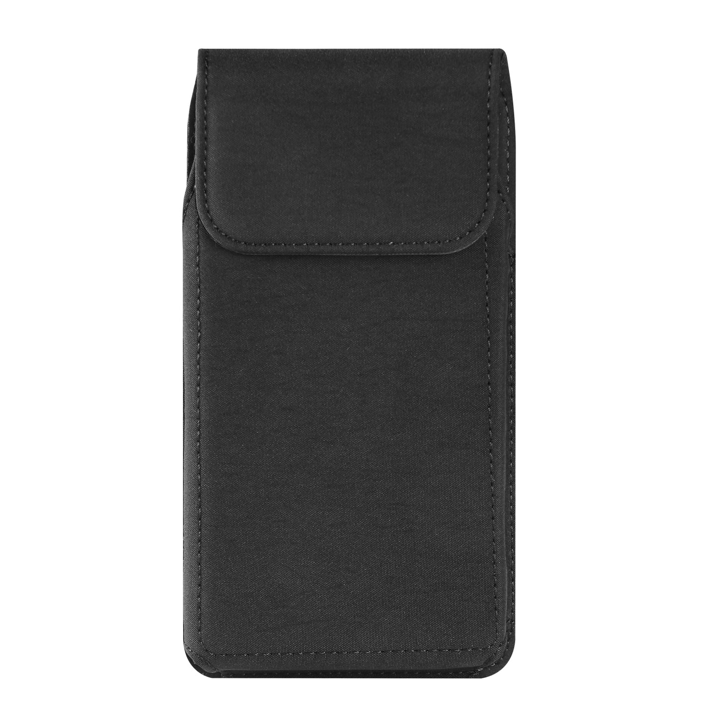 Cell Phone Belt Clip Bag Vertical Nylon Cellphone Holster Outdoor Hiking Belt Loop Pouch with Snap Hook - 6.7inch