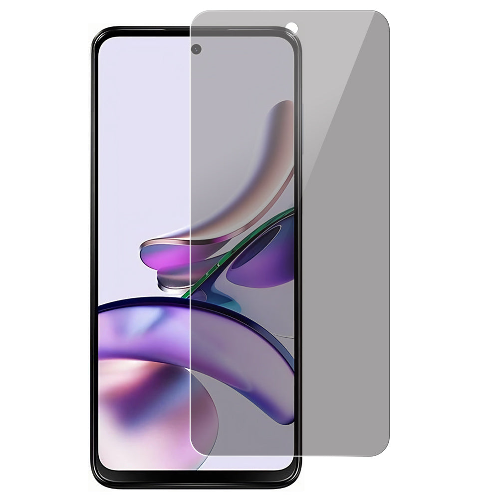 Uniqkart for Motorola Moto G13 4G Anti-spy Screen Protector 0.3mm Arc Edge Tempered Glass Full Covering Screen Film