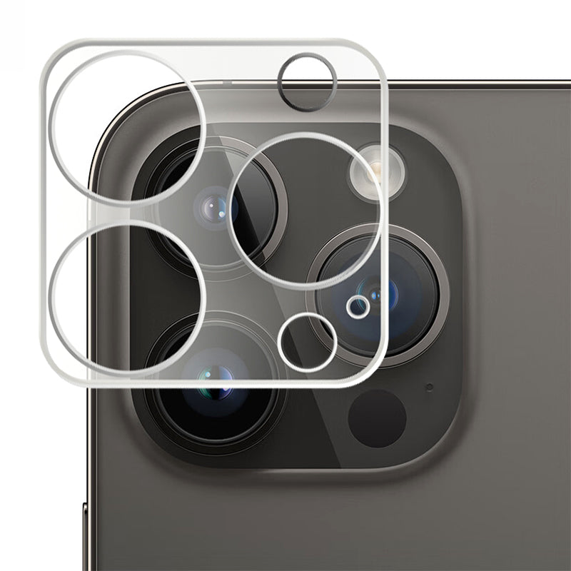 Uniqkart For iPhone 15 Pro / 15 Pro Max 3D Camera Lens Protector High Aluminum-silicon Glass Phone Lens Film