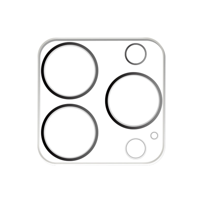 Uniqkart For iPhone 15 Pro Max / 15 Pro Phone Rear Camera Lens Protector 9H 0.3mm 3D Silk Printing Tempered Glass Film