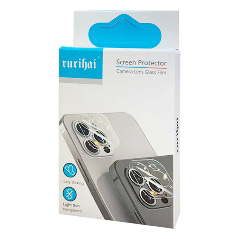 Uniqkart For iPhone 15 Pro Max / 15 Pro Phone Rear Camera Lens Protector 9H 0.3mm 3D Silk Printing Tempered Glass Film