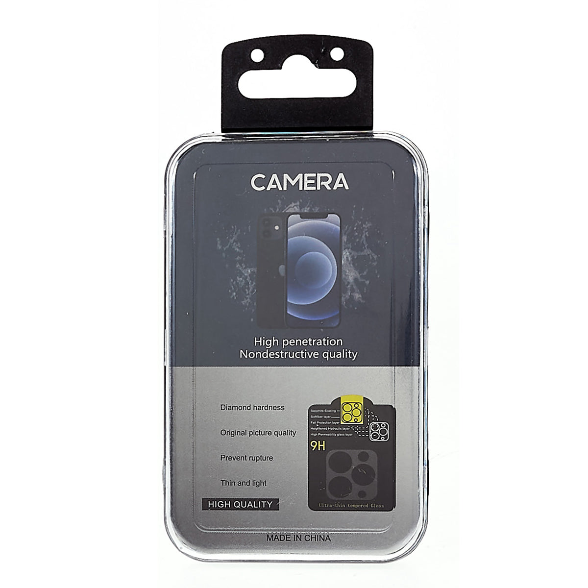 Camera Lens Protector for iPhone 15 Pro / 15 Pro Max , Silk Printing Tempered Glass Rear Camera Lens Cover Film