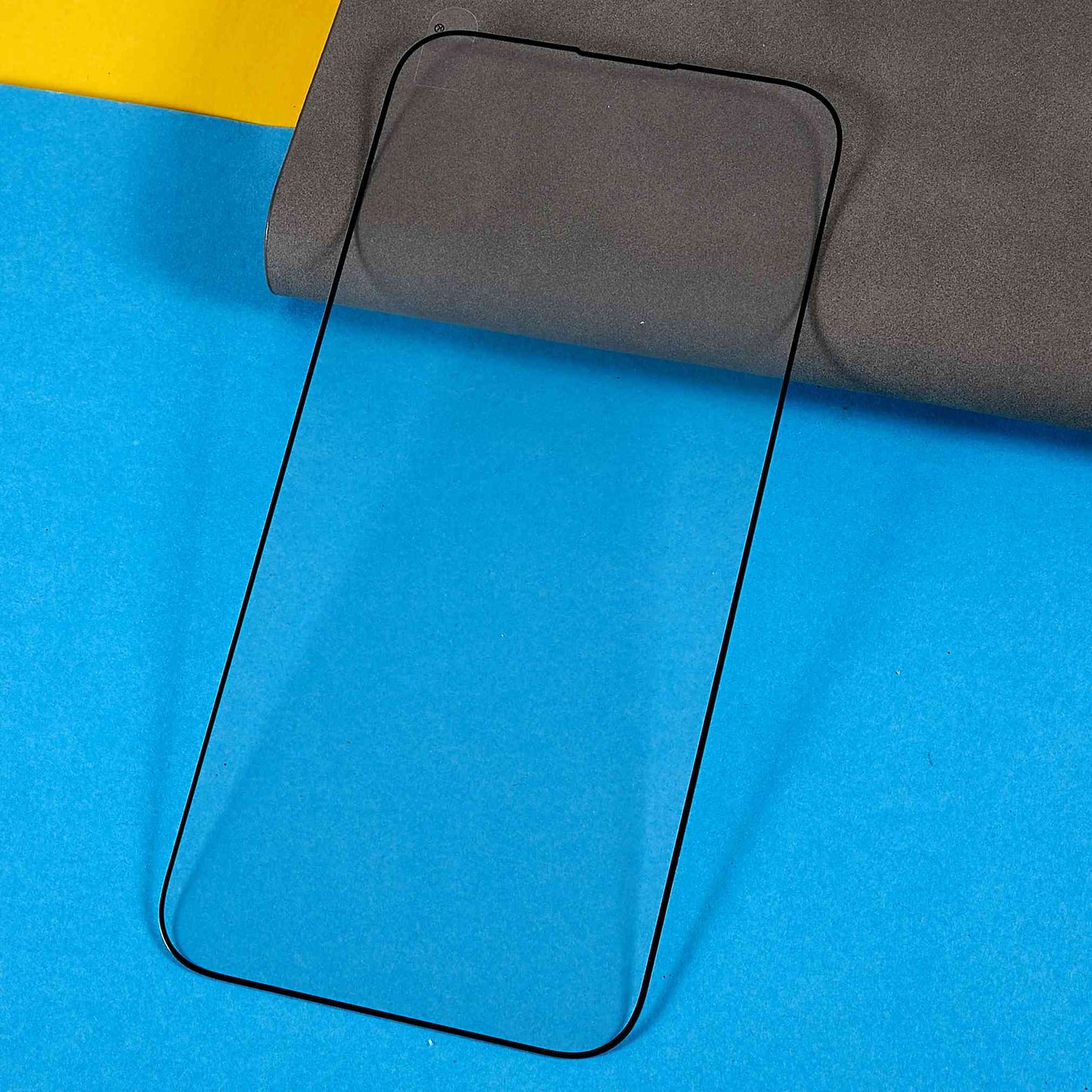 Full Glue Full Screen Protector for iPhone 15 Plus , Silk Printing Tempered Glass Film Secondary Hardening