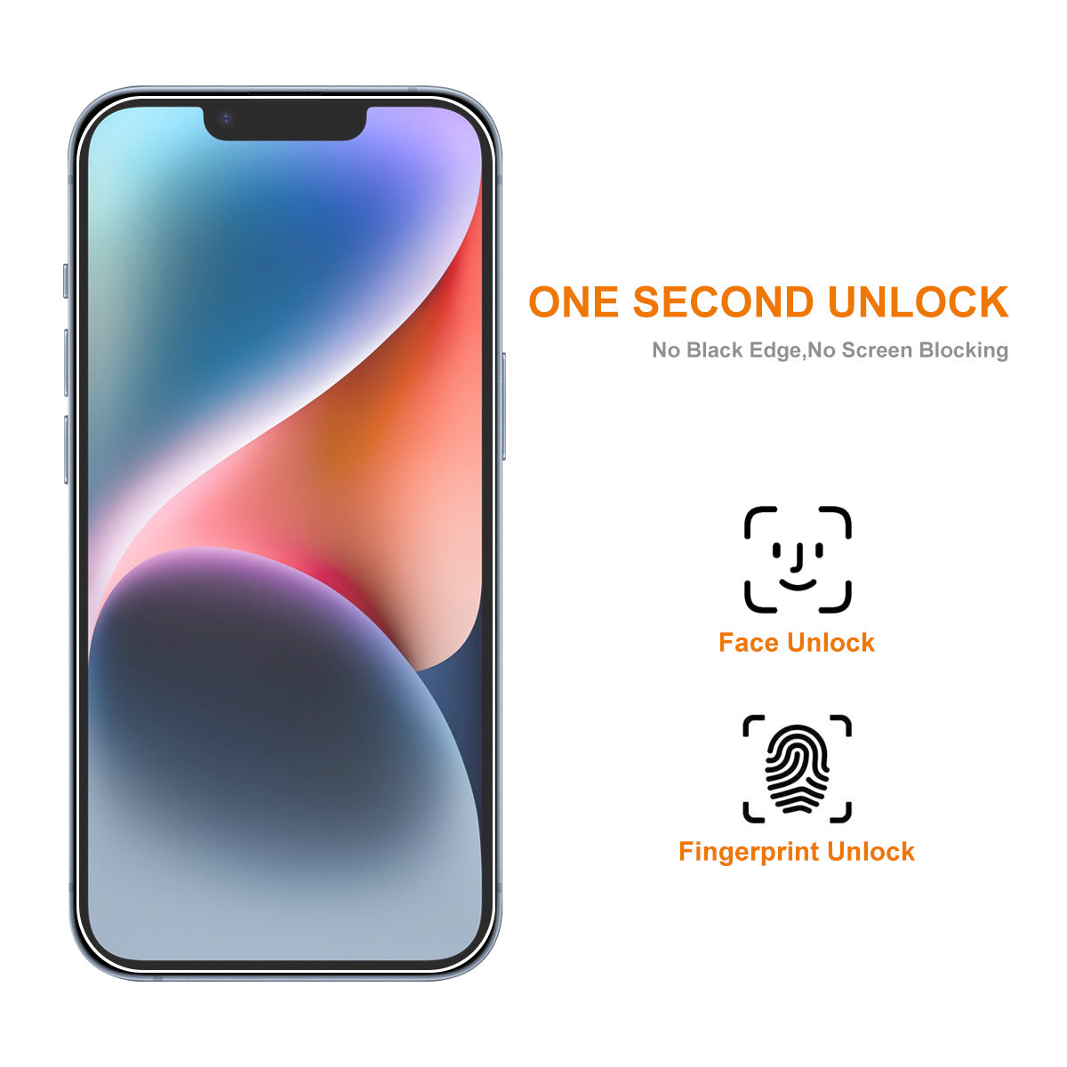 Uniqkart Protective Film for iPhone 15 Plus , 9H 2.5D 0.26mm High Aluminium-silicon Glass Screen Protector