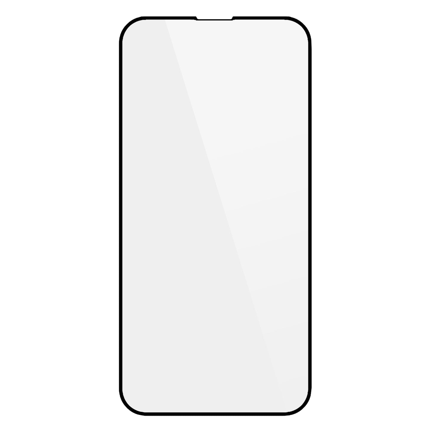 Uniqkart for iPhone 15 Plus Silk Printing Black Edge Full Coverage Tempered Glass Film 9D Full Glue Phone Screen Protector