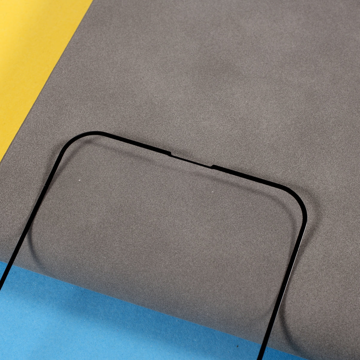 Uniqkart for iPhone 15 Plus Silk Printing Black Edge Full Coverage Tempered Glass Film 9D Full Glue Phone Screen Protector