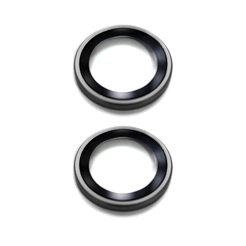 Uniqkart For iPhone 15 / 15 Plus Camera Lens Protector AR HD Tempered Glass Individual Ring Cover Film - Black