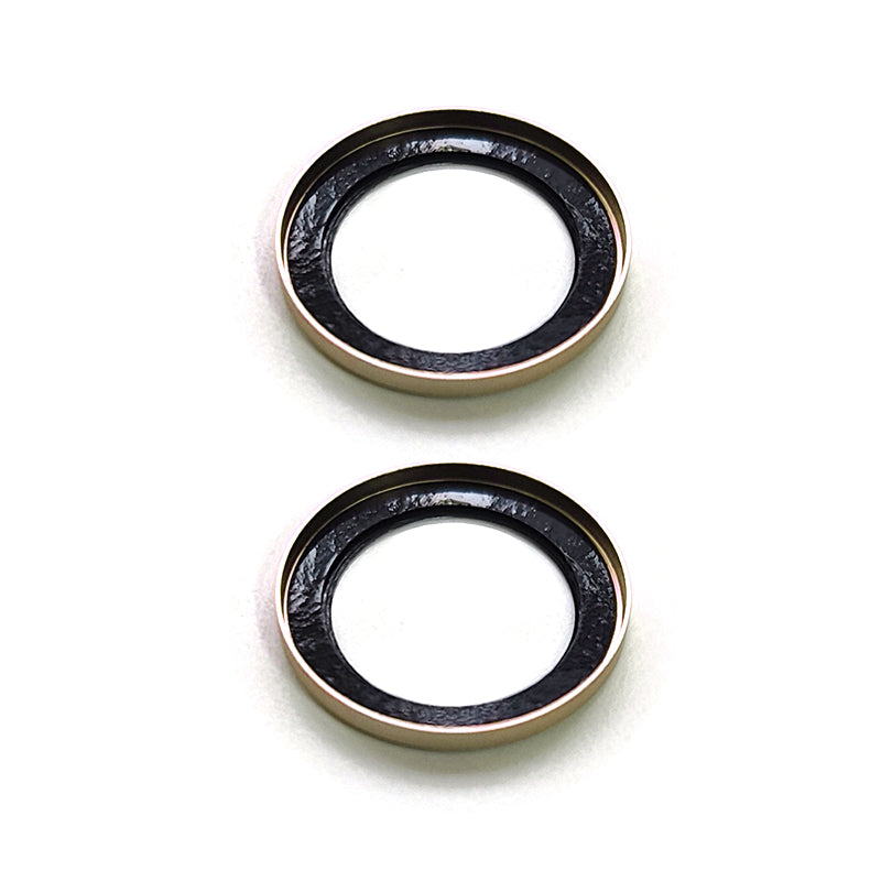 Uniqkart For iPhone 15 / 15 Plus Camera Lens Protector AR HD Tempered Glass Individual Ring Cover Film - Gold