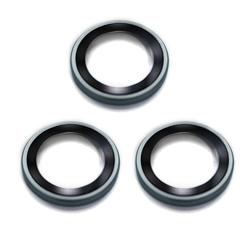 Uniqkart For iPhone 15 Pro / 15 Pro Max AR Camera Lens Protector Individual Ring Tempered Glass Rear Lens Film - Blue