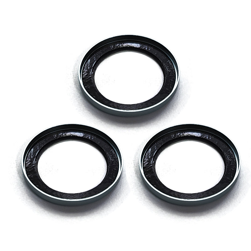 Uniqkart For iPhone 15 Pro / 15 Pro Max AR Camera Lens Protector Individual Ring Tempered Glass Rear Lens Film - Blue