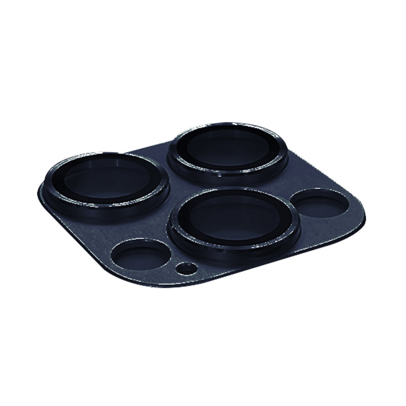 Uniqkart For iPhone 15 Pro / 15 Pro Max Matte Phone Camera Lens Protector Tempered Glass Lens Film - Blue