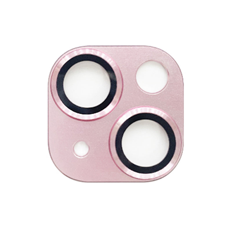 Uniqkart For iPhone 15 / 15 Plus Tempered Glass Camera Lens Protector Matte Phone Rear Lens Film - Pink