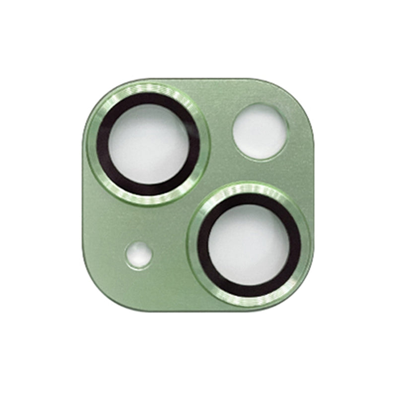 Uniqkart For iPhone 15 / 15 Plus Tempered Glass Camera Lens Protector Matte Phone Rear Lens Film - Green