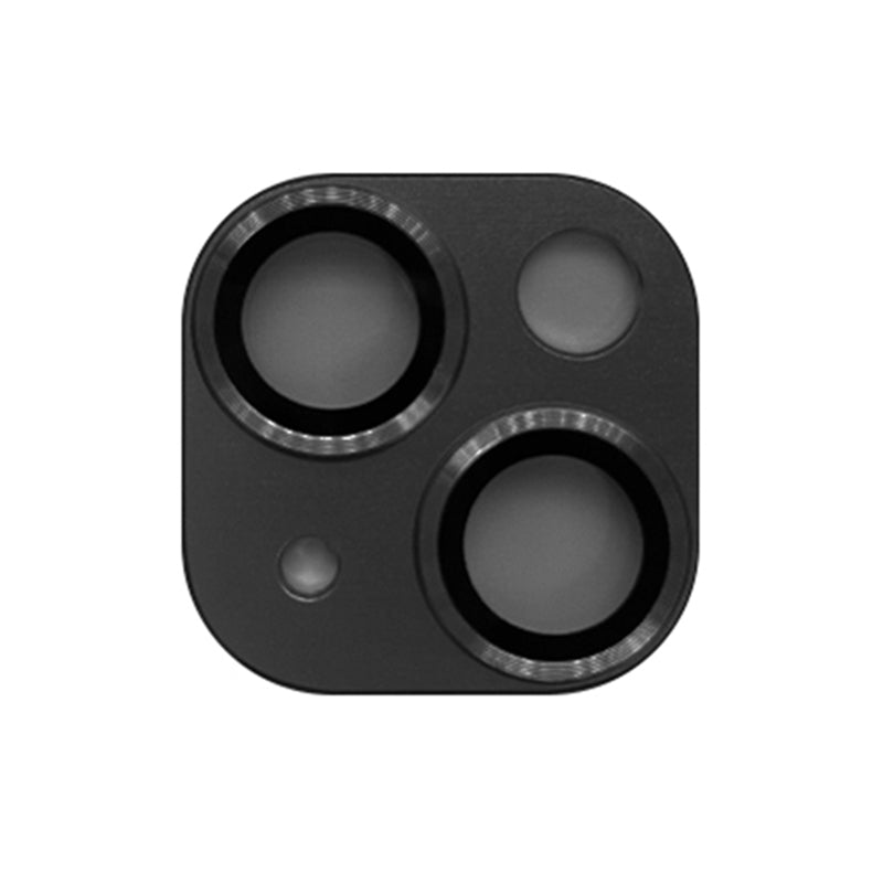 Uniqkart For iPhone 15 / 15 Plus Tempered Glass Camera Lens Protector Matte Phone Rear Lens Film - Black