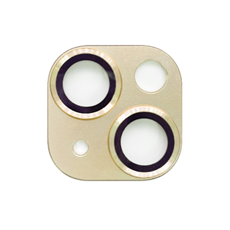 Uniqkart For iPhone 15 / 15 Plus Tempered Glass Camera Lens Protector Matte Phone Rear Lens Film - Champagne Gold