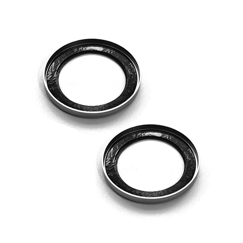 Uniqkart For iPhone 15 / 15 Plus Glitter Camera Lens Protector Tempered Glass AR Clear Back Lens Film - Black