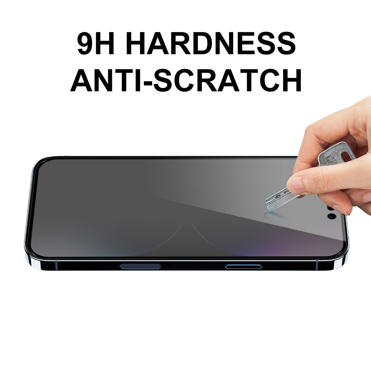 Uniqkart For iPhone 15 Plus Privacy Screen Protector 28-degree Anti-peep Tempered Glass Film