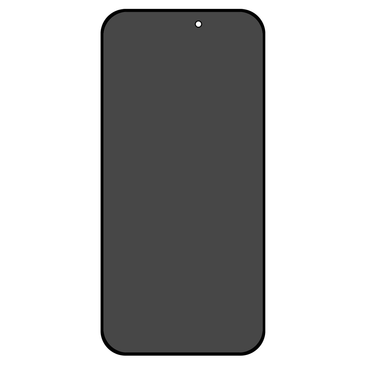 Uniqkart for iPhone 15 Pro Anti-peep High Aluminium-silicon Glass Film Full Glue Silk Printing Full Coverage Screen Protector