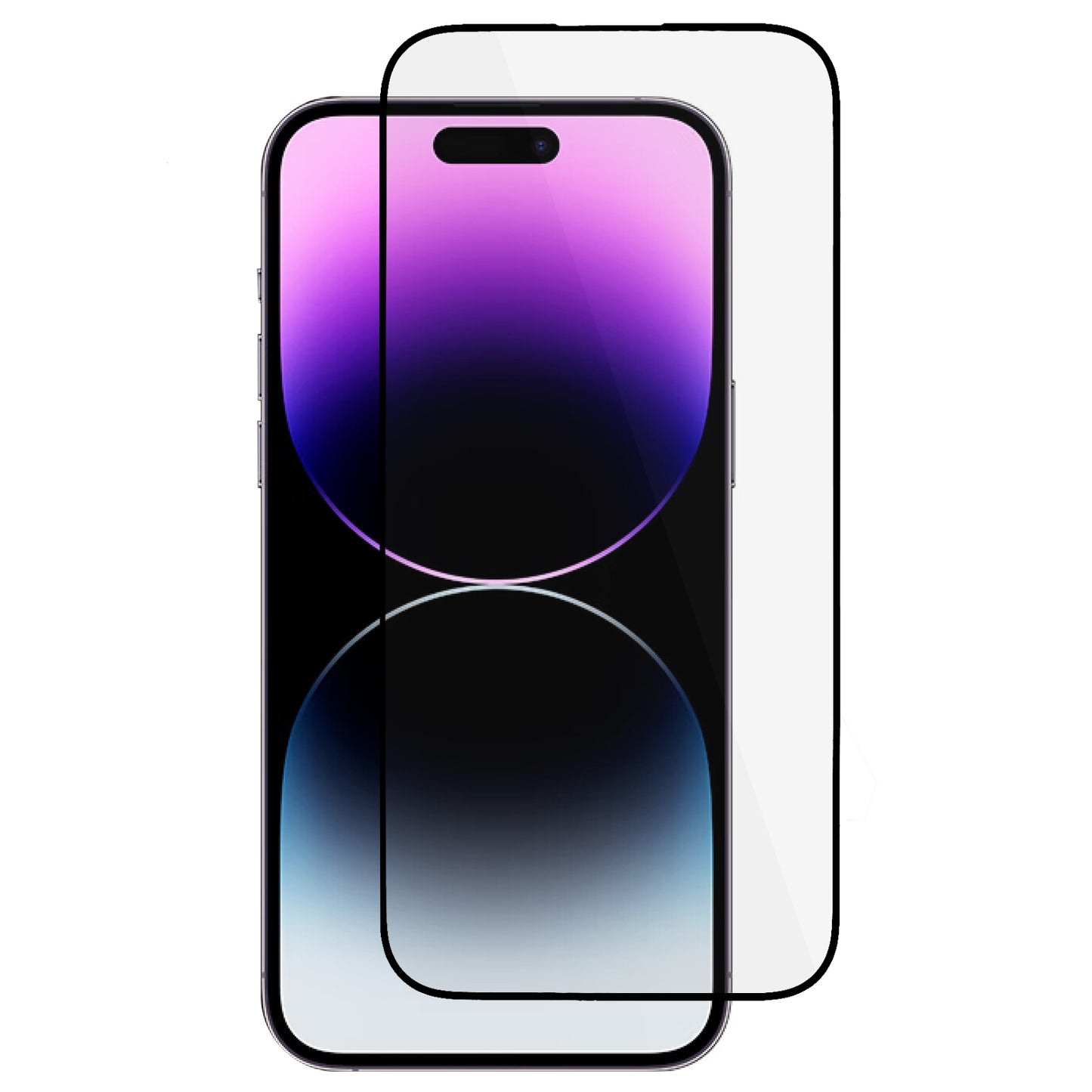 Uniqkart for iPhone 15 Pro Anti-static Screen Protector High Definition Full Cover Full Glue Tempered Glass Film