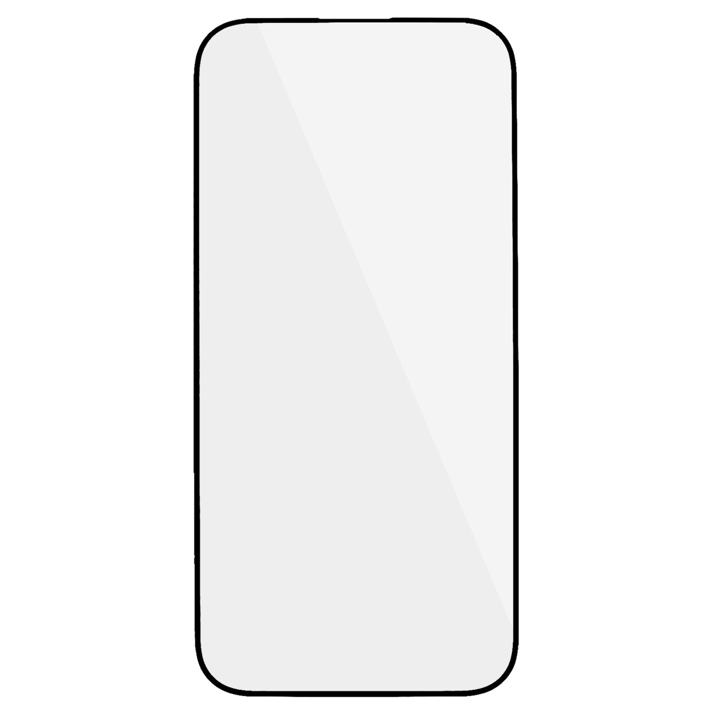 Uniqkart for iPhone 15 Plus Tempered Glass Screen Protector Electroplated Silk Printing Full Cover Full Glue Film