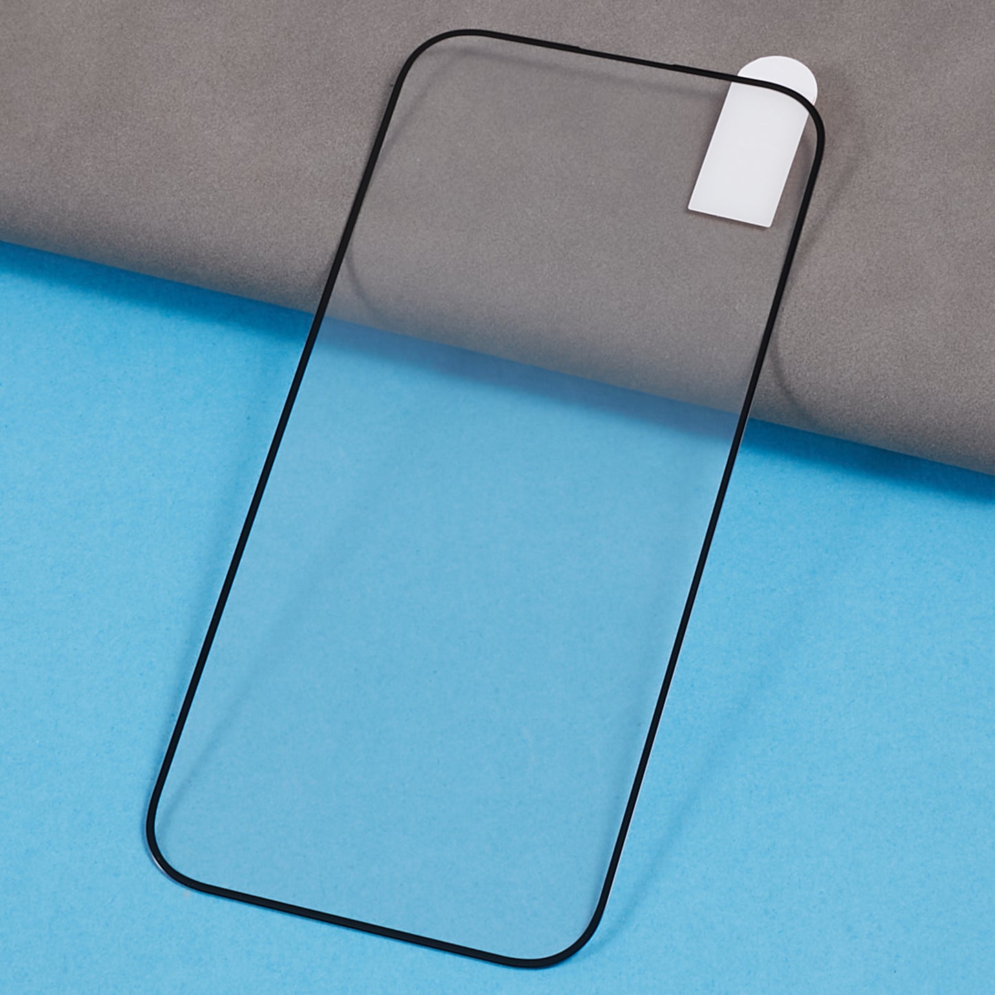 Uniqkart for iPhone 15 Plus Tempered Glass Screen Protector Electroplated Silk Printing Full Cover Full Glue Film