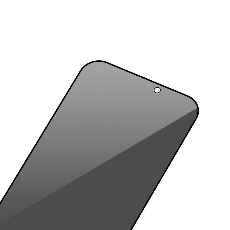 Uniqkart For iPhone 15 Pro Anti-spy Silk Printing Black Edge Screen Protector Full Cover High Aluminium-silicon Glass Film