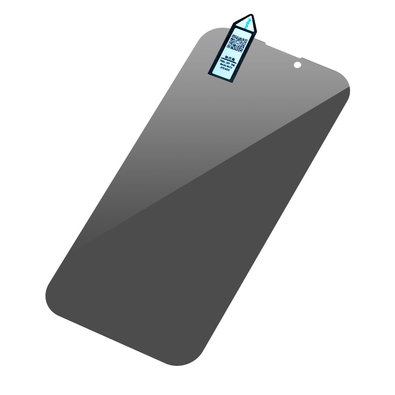 Uniqkart For iPhone 15 Pro Anti-spy Screen Protector Full Cover High Aluminium-silicon Glass Film