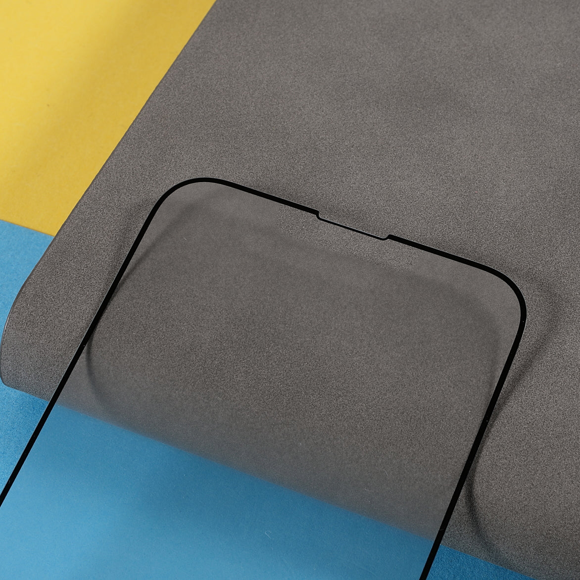 Phone Full Screen Protector for iPhone 15 Pro , Full Glue Silk Printing Matte Tempered Glass Screen Film