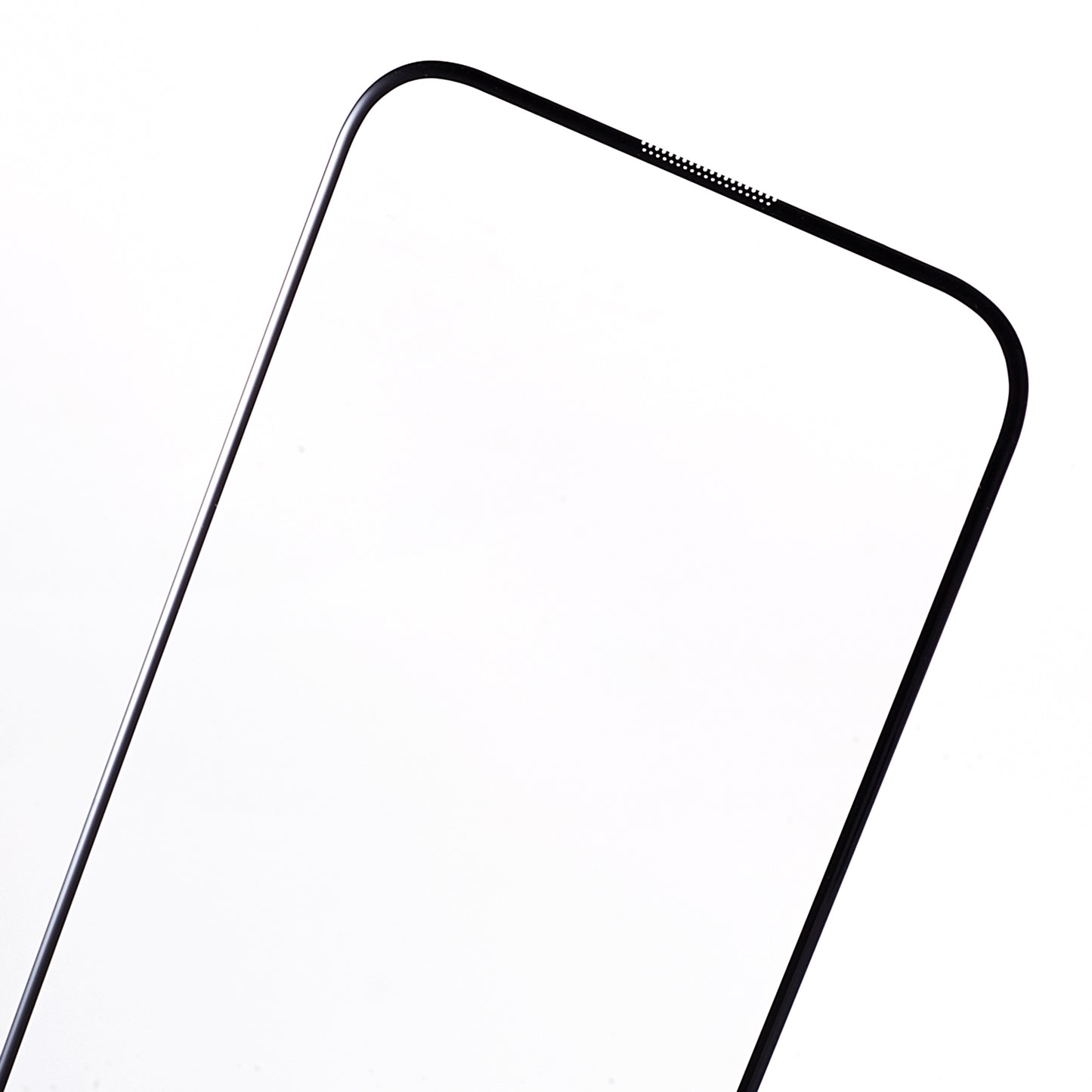 Uniqkart For iPhone 15 Pro Full Coverage Anti-Dust Film High Aluminum-silicon Glass 3D Arc Edge Cold Carving Silk Printing Screen Protector