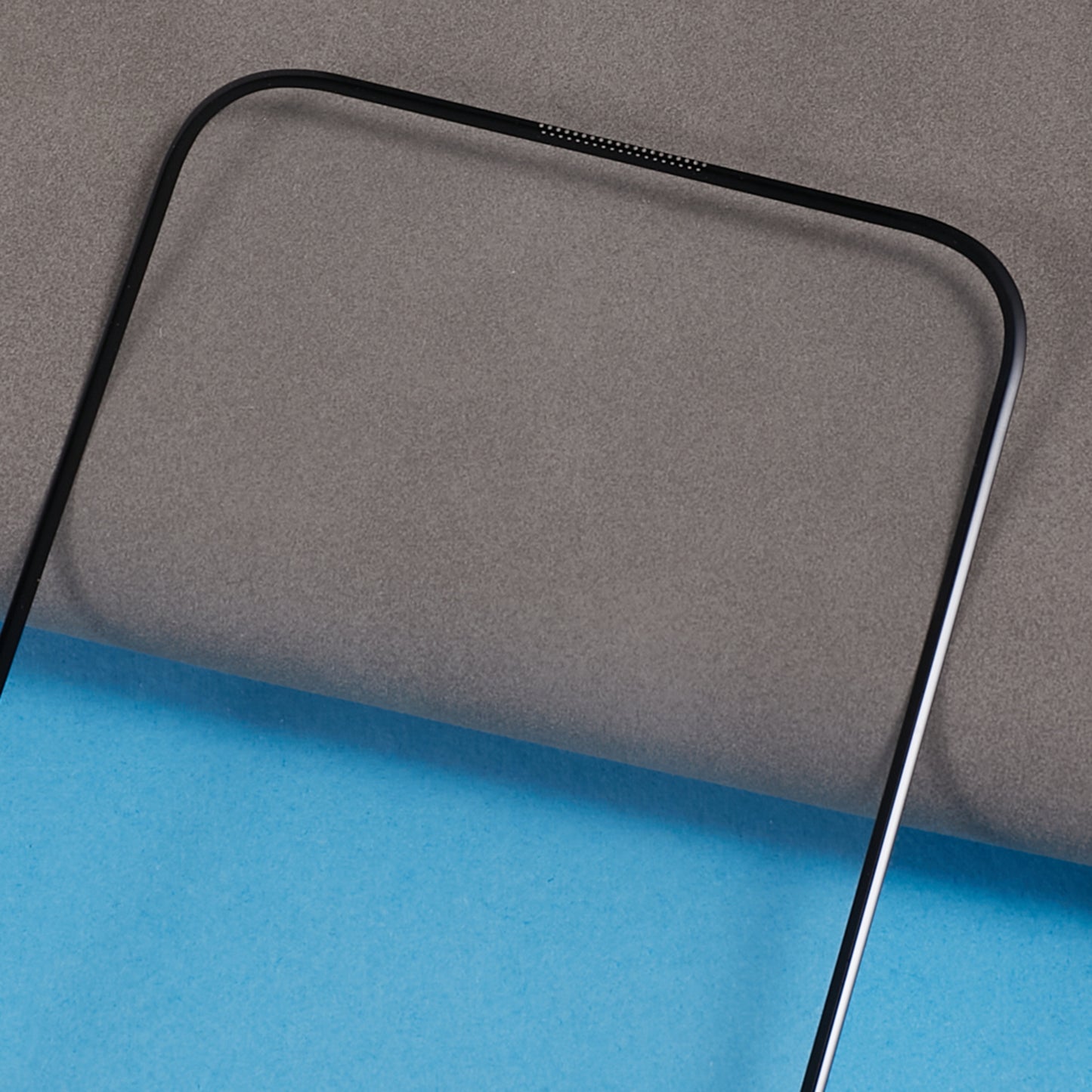 Uniqkart For iPhone 15 Pro Max Silk Printing High Aluminum-silicon Glass Film Anti-Dust 3D Arc Edge Cold Carving Screen Protector