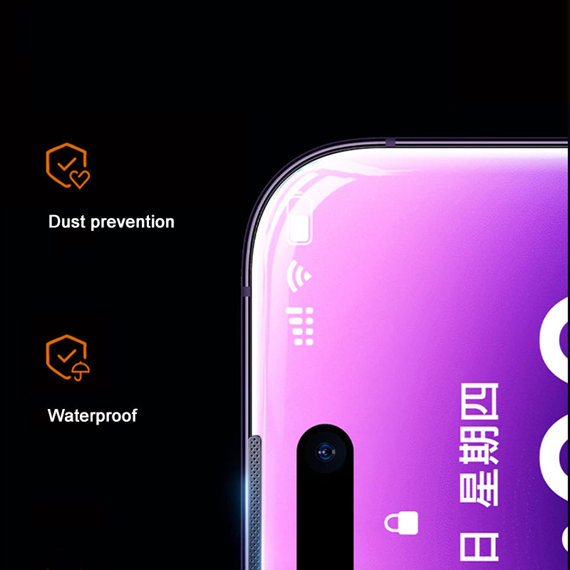 Uniqkart for iPhone 15 Pro Max Clear Full Glue Silk Printing Tempered Glass Protector Full Screen Film with Installation Tool