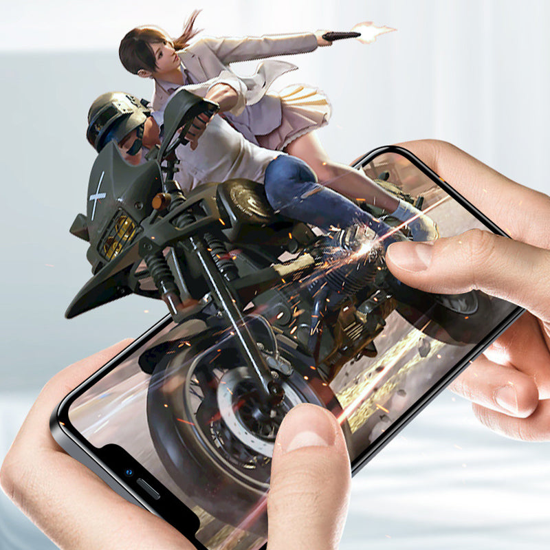 Uniqkart for iPhone 15 Pro Max Tempered Glass Anti-explosion Phone Full Screen Protector HD Clear Screen Film