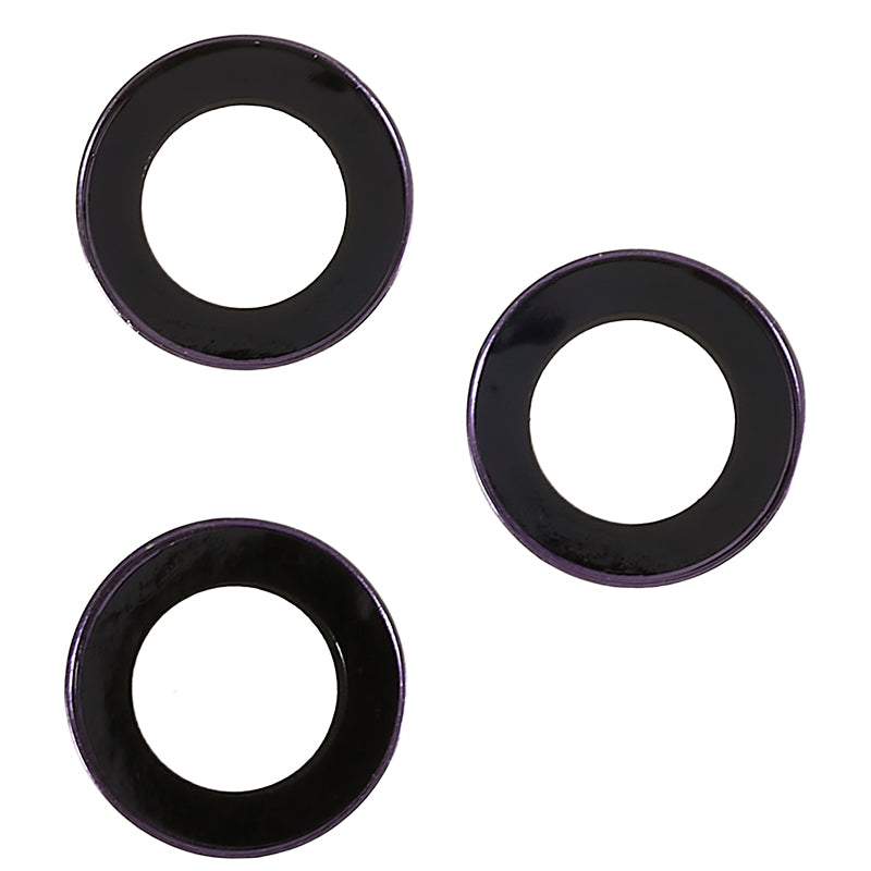 Uniqkart for iPhone 15 Pro / 15 Pro Max Camera Lens Protector Rhinestone Metal Frame + Tempered Glass Rear Lens Film - Purple