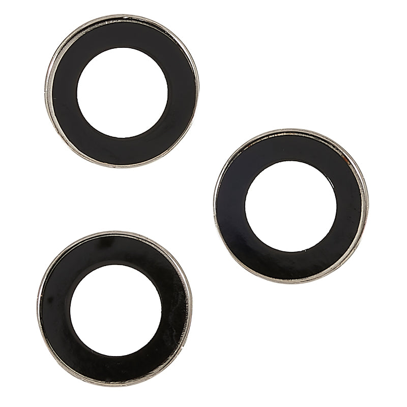 Uniqkart for iPhone 15 Pro / 15 Pro Max Camera Lens Protector Rhinestone Metal Frame + Tempered Glass Rear Lens Film - Black