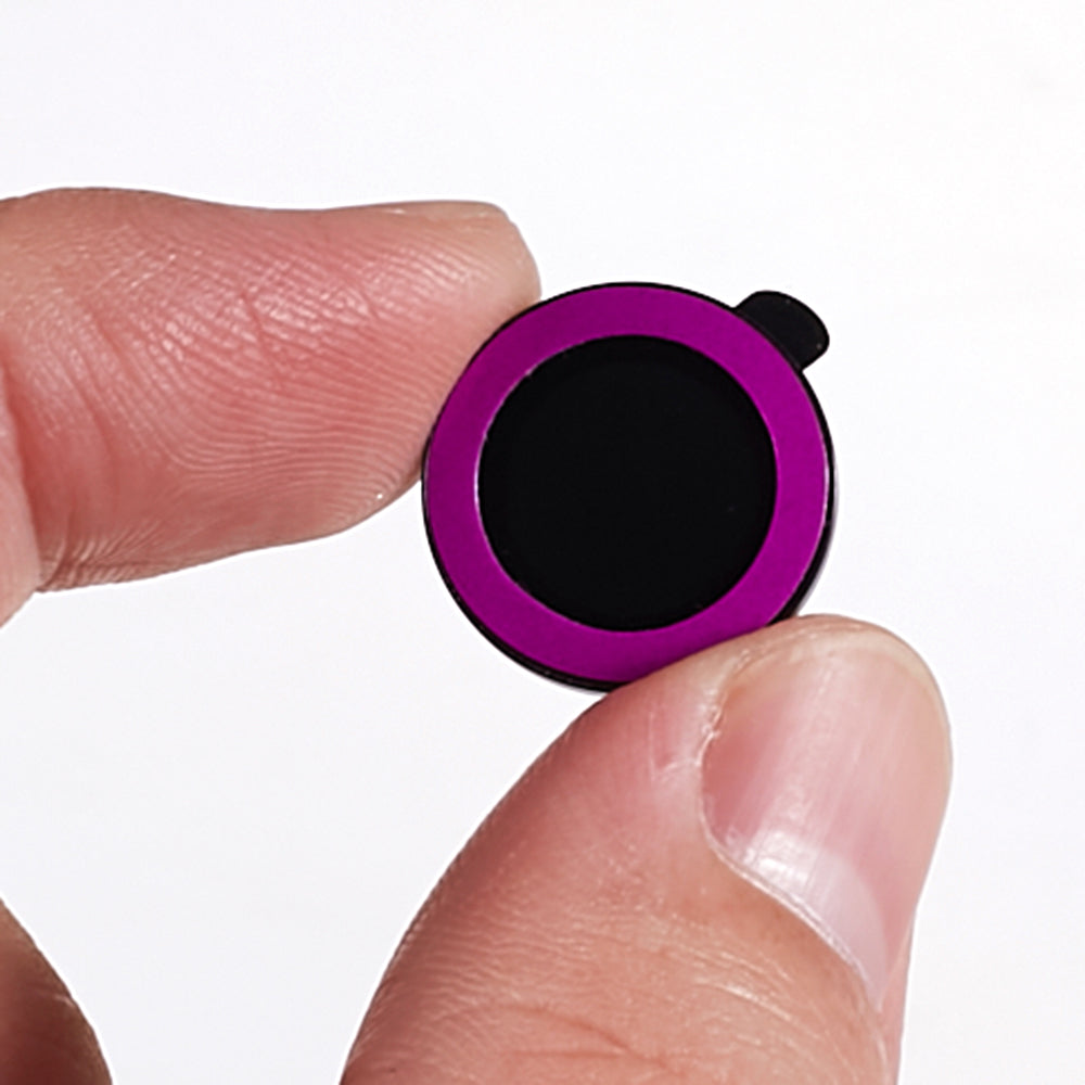 Uniqkart for iPhone 15 / 15 Plus Camera Lens Protector Set Luminous Ring Tempered Glass Back Lens Film - Purple