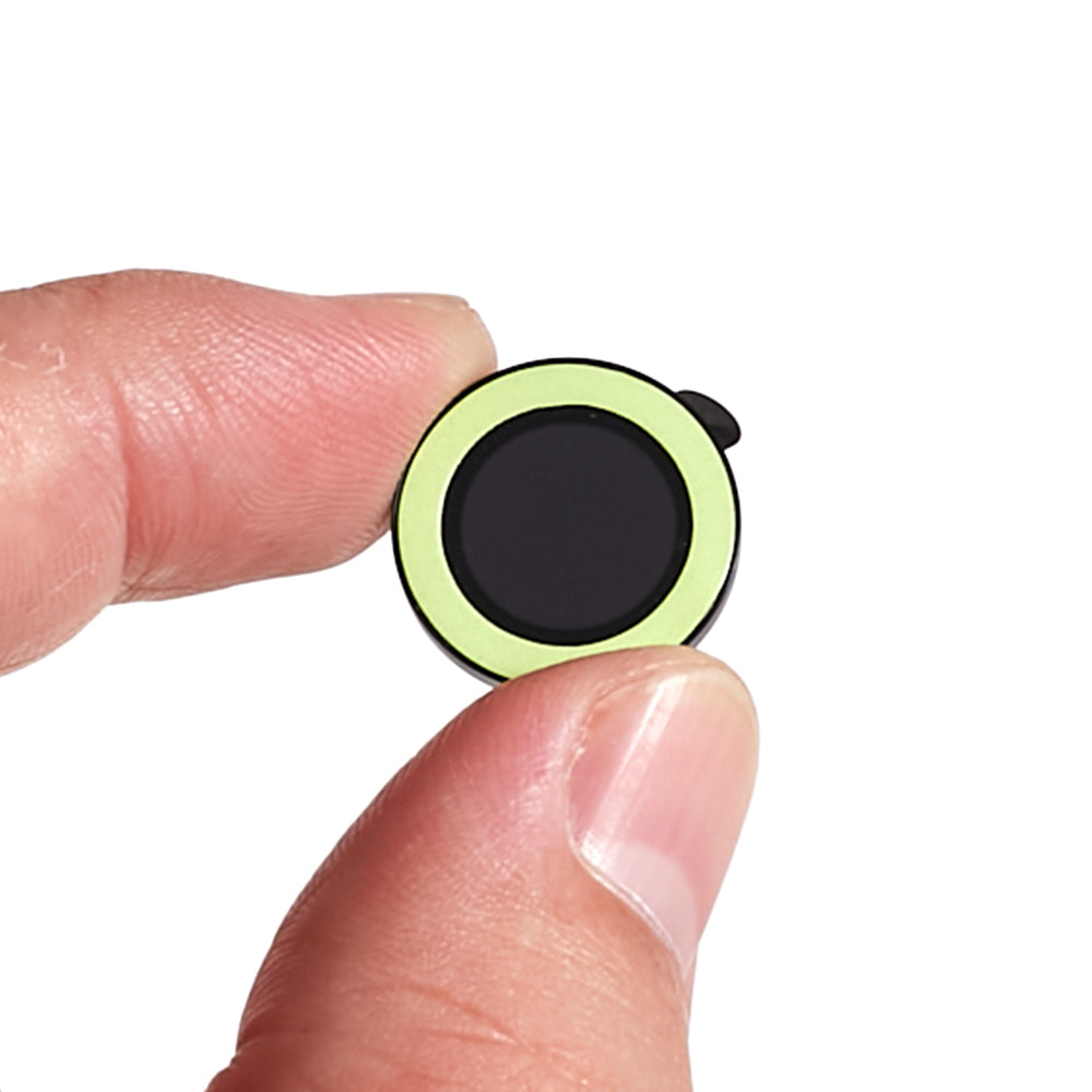 Uniqkart for iPhone 15 / 15 Plus Camera Lens Protector Set Luminous Ring Tempered Glass Back Lens Film - Light Green