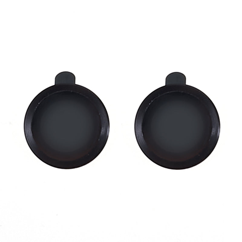 Uniqkart for iPhone 15 / 15 Plus Camera Lens Protector Set Electroplating Ring HD Tempered Glass Lens Film - Black