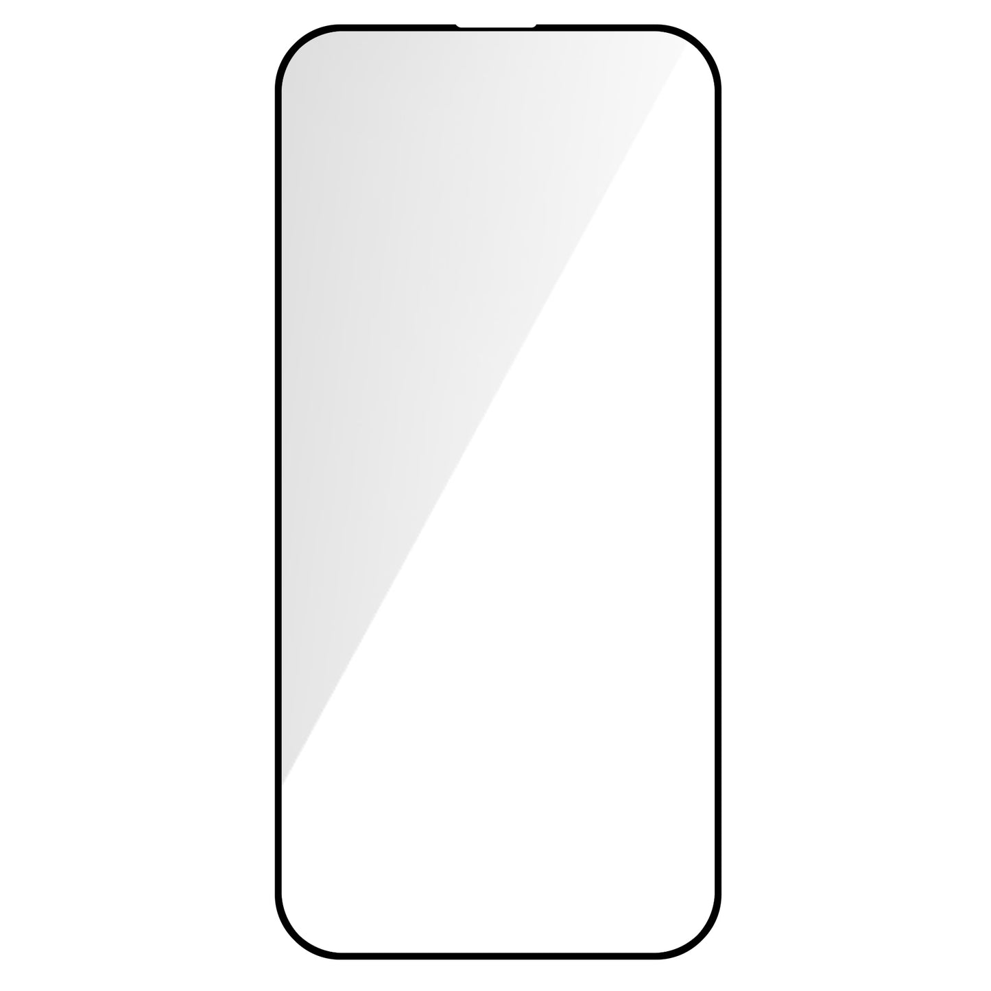 Uniqkart for iPhone 15 Pro Max Tempered Glass Silk Printing Film Full Cover Diamond Cut Edge Shatterproof Screen Protector