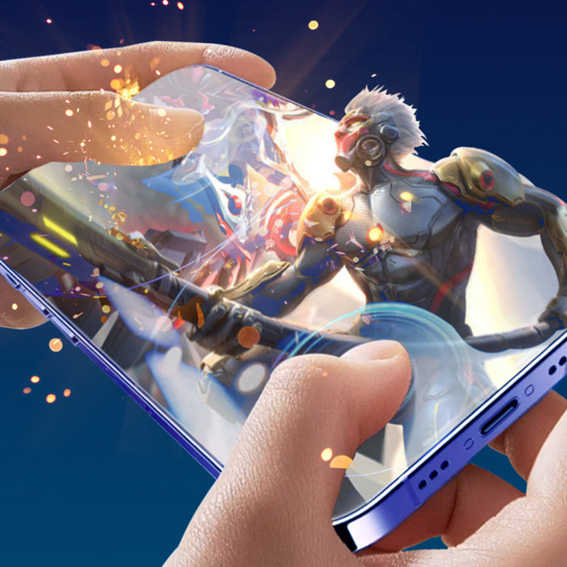 Uniqkart For iPhone 15 Pro Max Anti-spy Film Silk Printing 2.5D Full Glue Tempered Glass Full Screen Protector