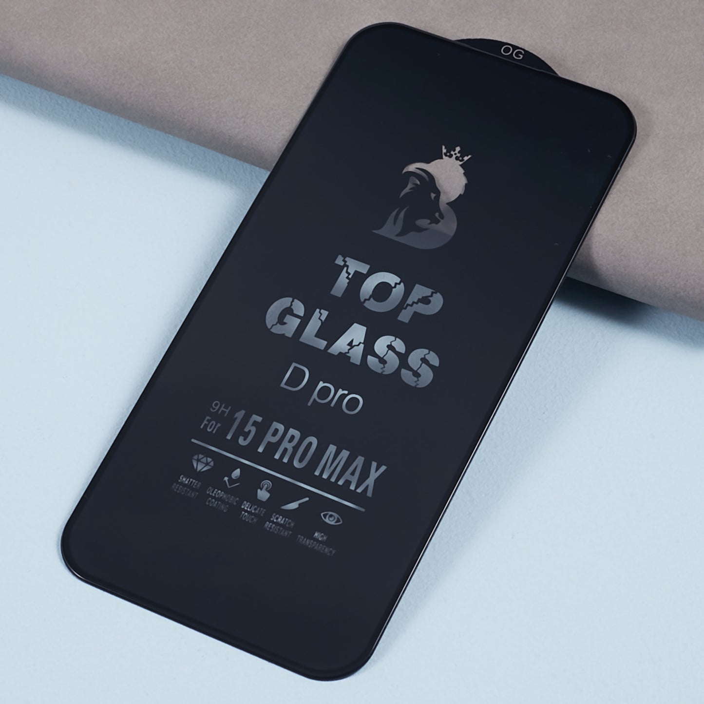 D Pro For iPhone 15 Pro Max Full Coverage Screen Protector Silk Printing Full Glue Tempered Glass HD Clear Film