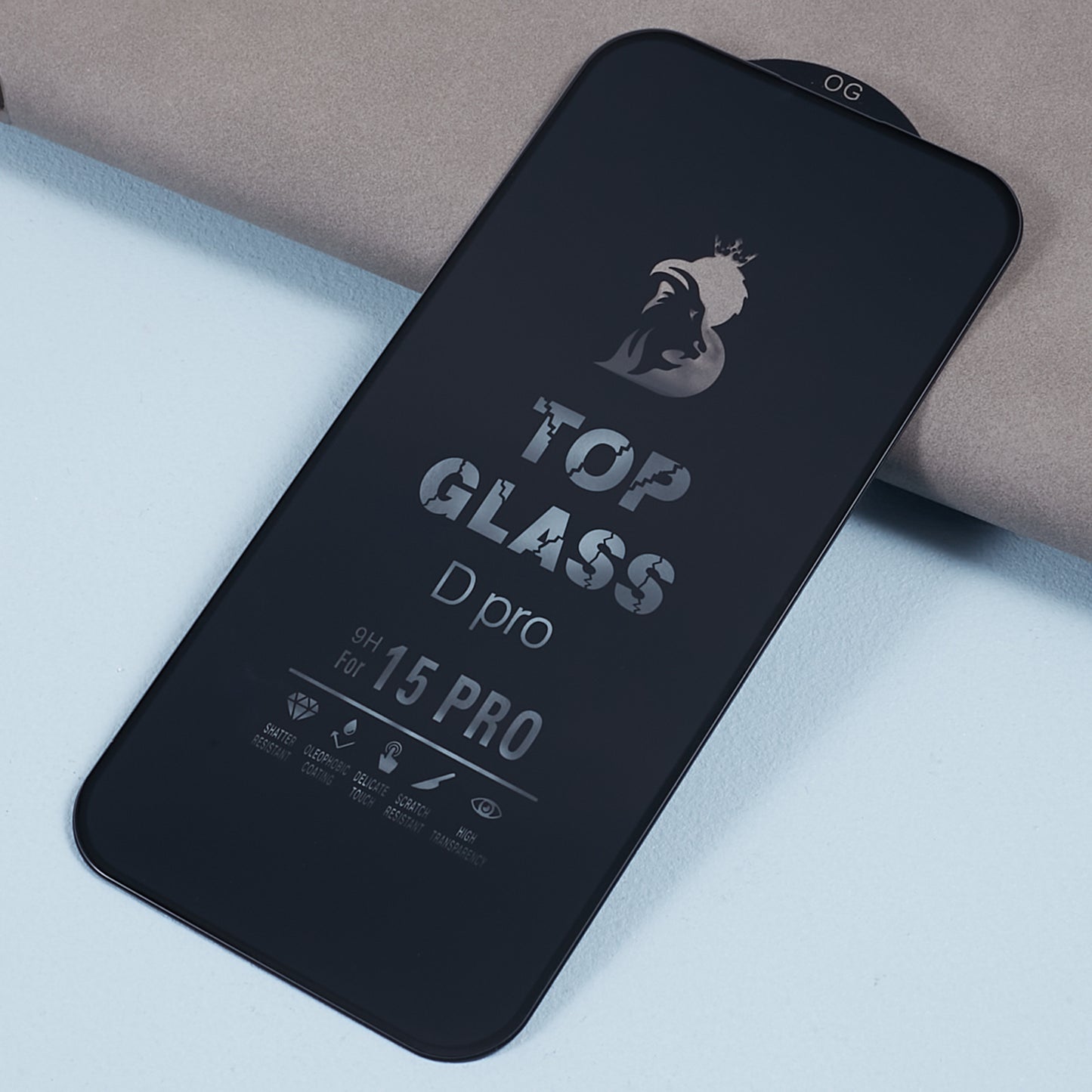 D Pro Silk Printing Tempered Glass Film for iPhone 15 Pro , High Clarify Anti-Scratch Screen Protector