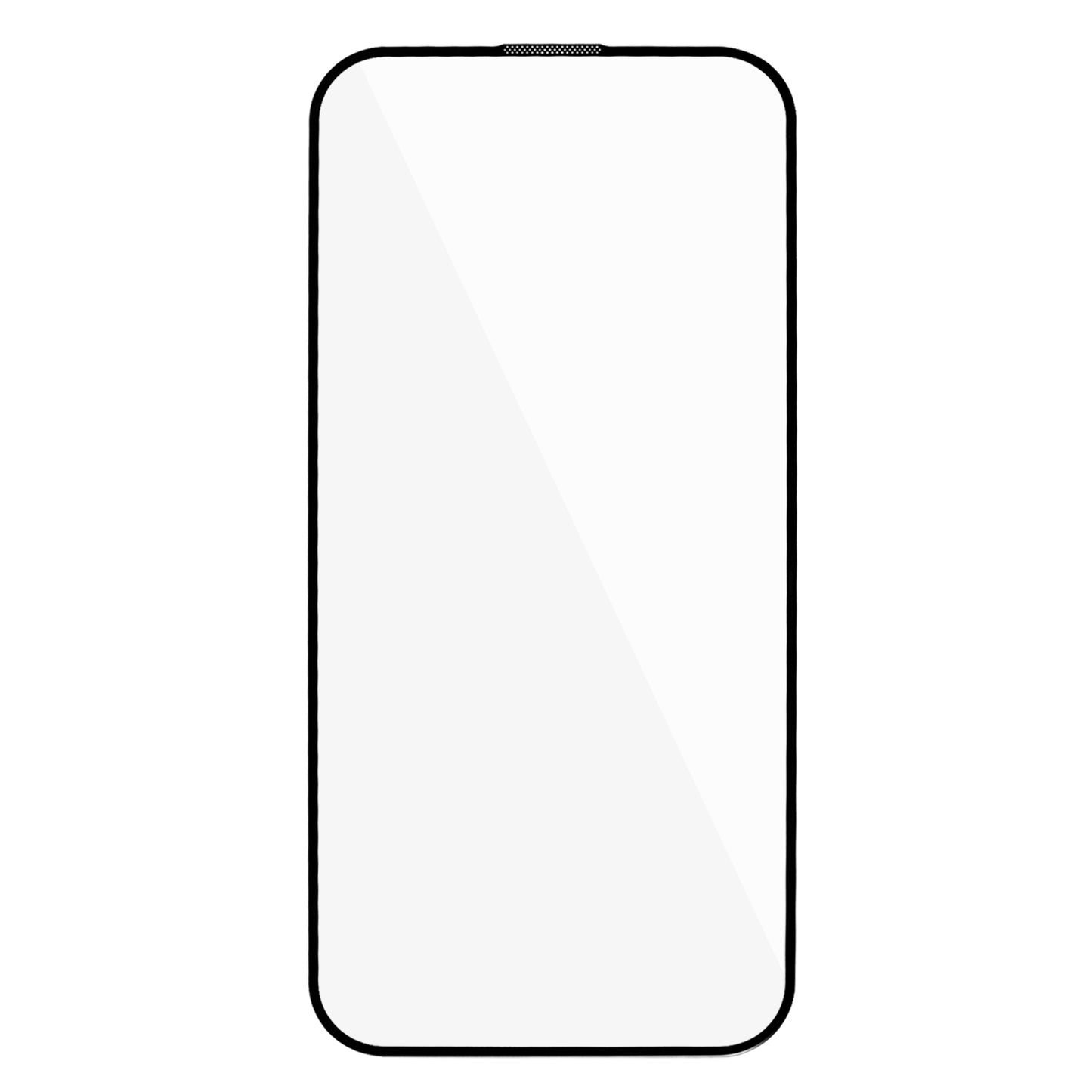 Uniqkart for iPhone 15 Plus Silk Print Full Coverage Tempered Glass Film Full Glue 9D Anti-scratch Screen Protector