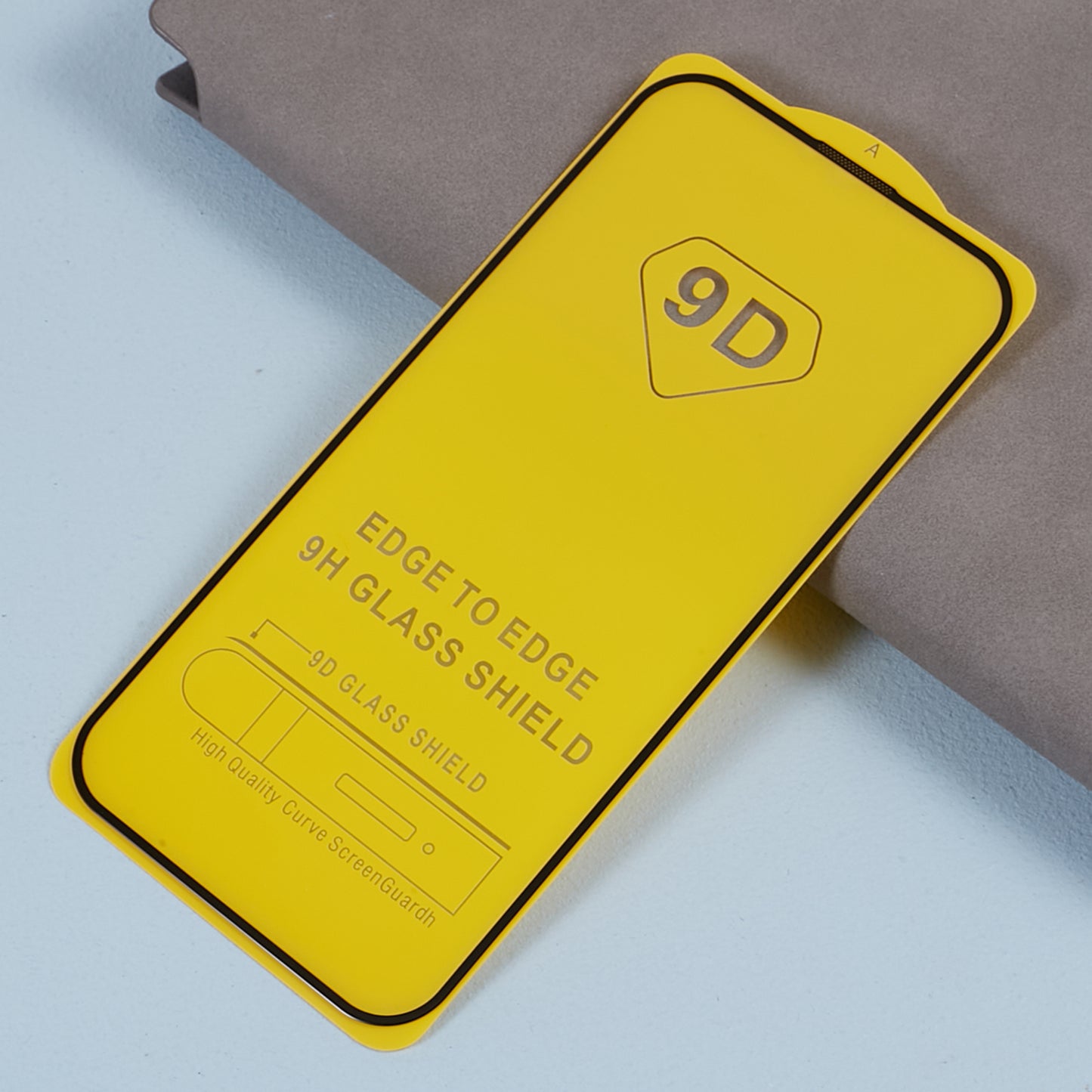 Uniqkart for iPhone 15 Plus Silk Print Full Coverage Tempered Glass Film Full Glue 9D Anti-scratch Screen Protector