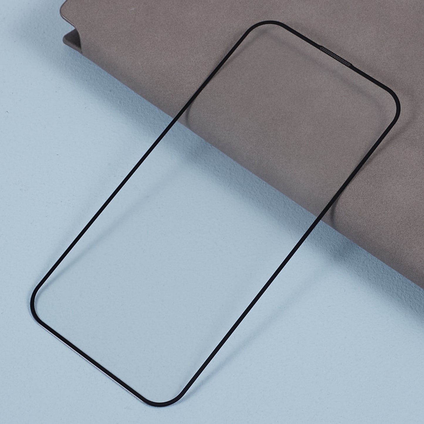 Uniqkart for iPhone 15 Plus Silk Print Full Coverage Tempered Glass Film Full Glue 9D Anti-scratch Screen Protector