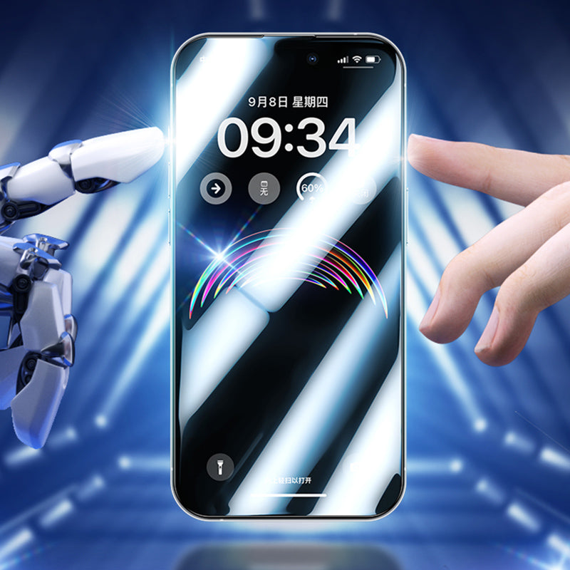 Uniqkart Tempered Glass Screen Protector for iPhone 15 Pro Max Anti-Scratch 0.23mm Ultra-Thin Screen Film for Playing Game