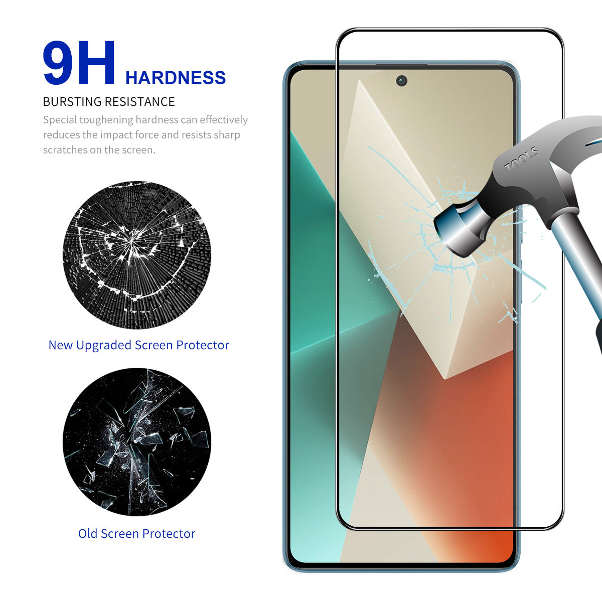 ENKAY HAT PRINCE For Xiaomi Redmi Note 13 5G / Note 13 Pro 5G Full Screen Protector Full Glue Silk Printing Film