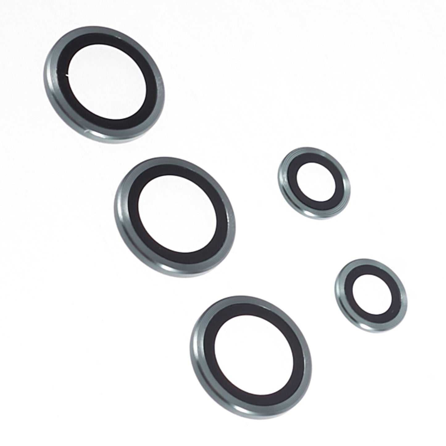 For Samsung Galaxy S24 Ultra Camera Lens Protector Set Electroplating Metal + Tempered Glass Individual Lens Film - Green